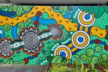 Local Indigenous Artists Collaborate on South Bank Brisbane Artwork: A Place Where We Gather (2022)