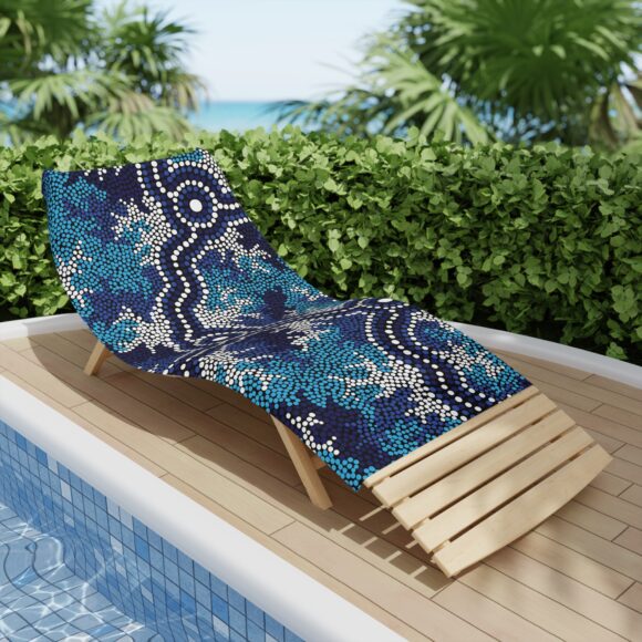 Vibrant Coral Reef Beach Towels – Wetland Dreaming Blue - Image 12