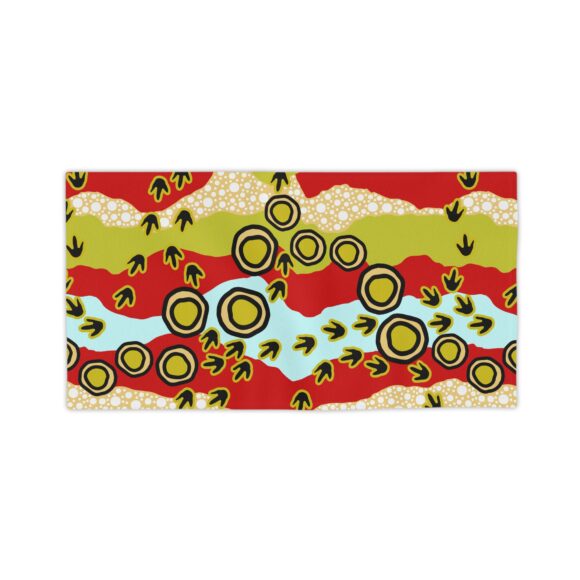 Vibrant Coral Reef Beach Towels – Emu Tracks 2 - Image 6