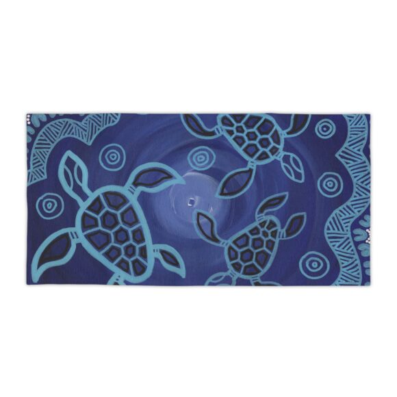 Vibrant Coral Reef Beach Towels – Sea Turtles 3 - Image 10