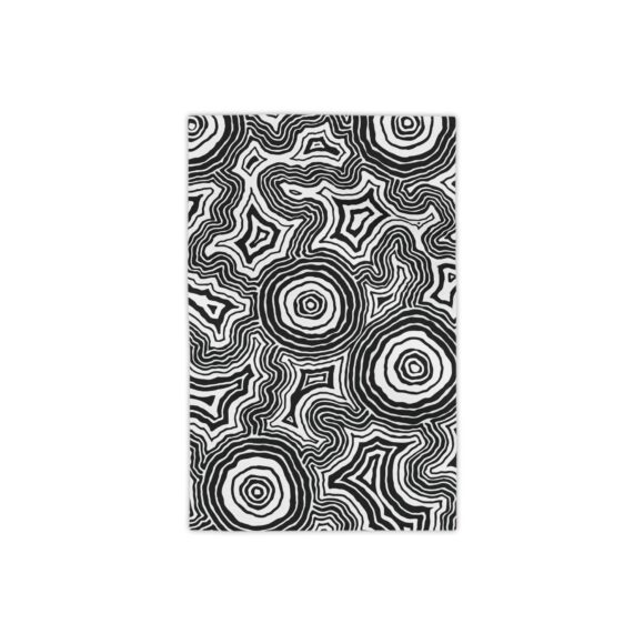 Vibrant Coral Reef Beach Towels – Pathways (b&w)