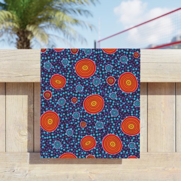 Vibrant Coral Reef Beach Towels – Rain Drops - Image 3