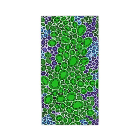 Vibrant Coral Reef Beach Towels – Rocks green - Image 5