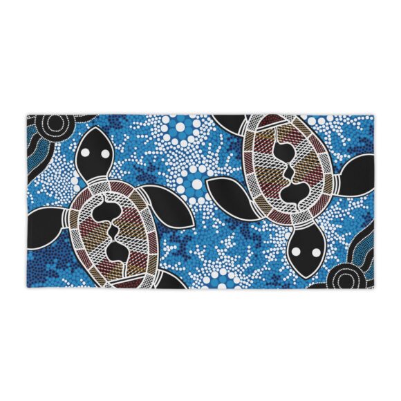 Vibrant Coral Reef Beach Towels – Sea Turtles - Image 10