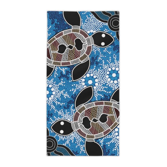 Vibrant Coral Reef Beach Towels – Sea Turtles - Image 9