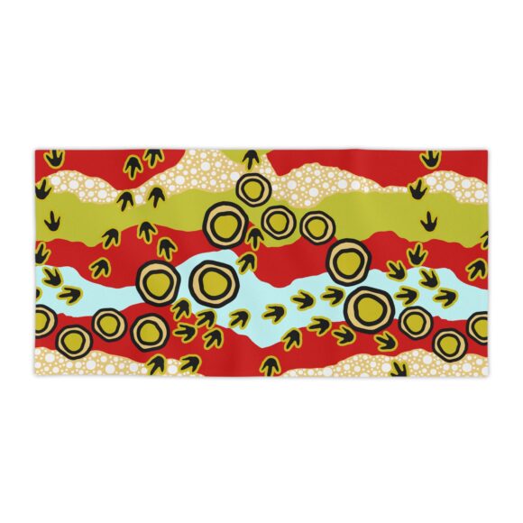 Vibrant Coral Reef Beach Towels – Emu Tracks 2 - Image 10