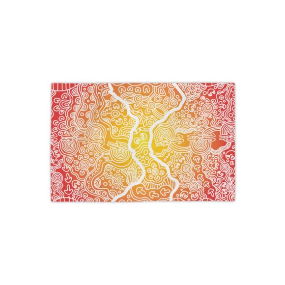 Vibrant Coral Reef Beach Towels – Wandering the Land (sunset) - Image 2