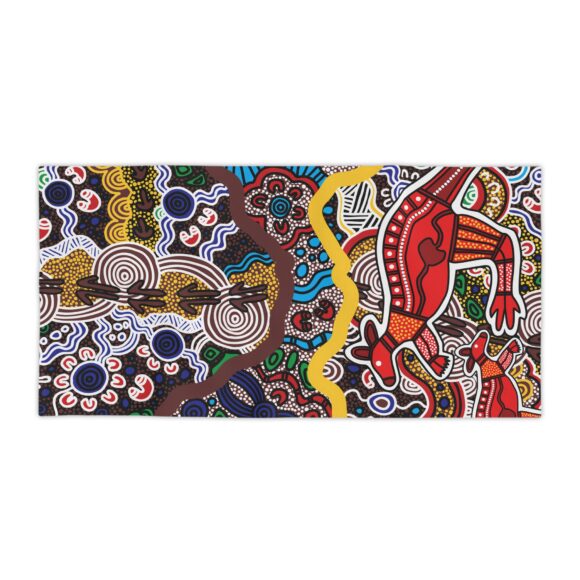 Vibrant Coral Reef Beach Towels – Kangaroo Dreaming - Image 10