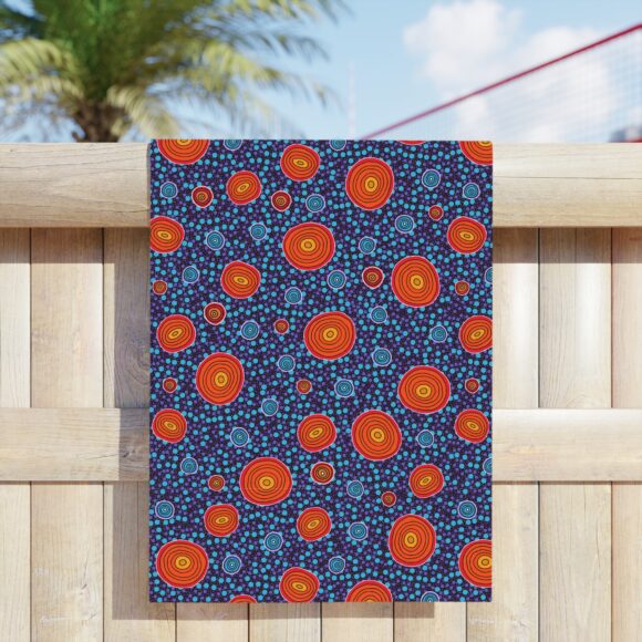 Vibrant Coral Reef Beach Towels – Rain Drops - Image 7