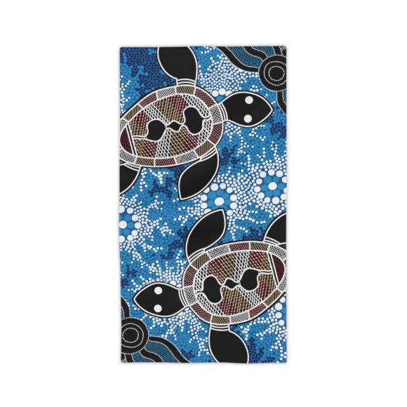 Vibrant Coral Reef Beach Towels – Sea Turtles - Image 5