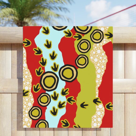 Vibrant Coral Reef Beach Towels – Emu Tracks 2 - Image 11