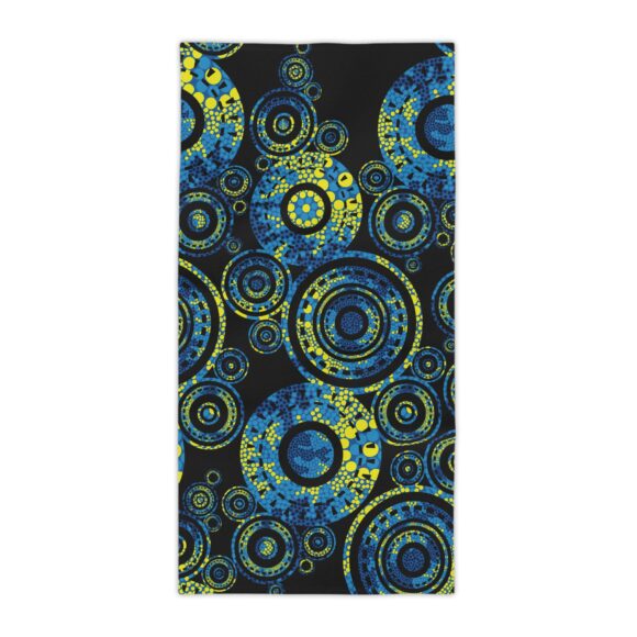 Vibrant Coral Reef Beach Towels – Paisley Circles - Image 9