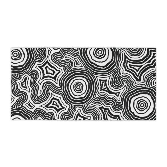 Vibrant Coral Reef Beach Towels – Pathways (b&w) - Image 10