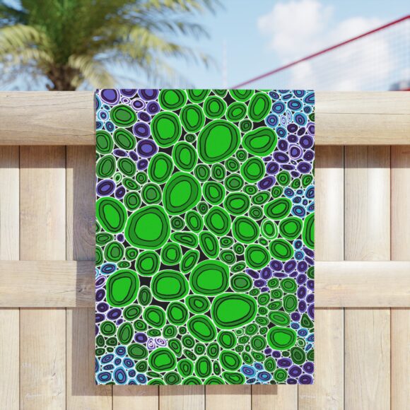 Vibrant Coral Reef Beach Towels – Rocks green - Image 7