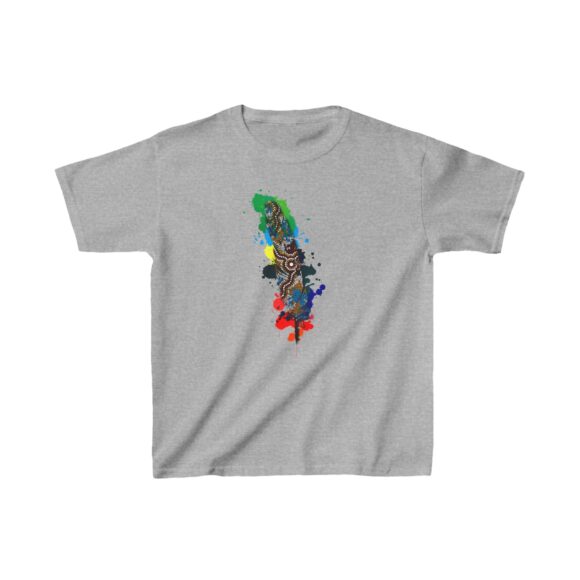 Kids Heavy Cotton Tee - Feather Wetlands - Image 5