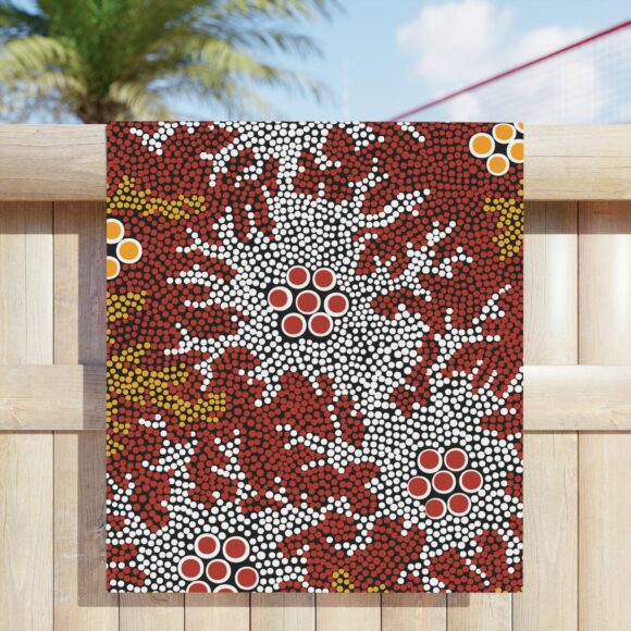 Vibrant Coral Reef Beach Towels - Bushland Dreaming - Image 11