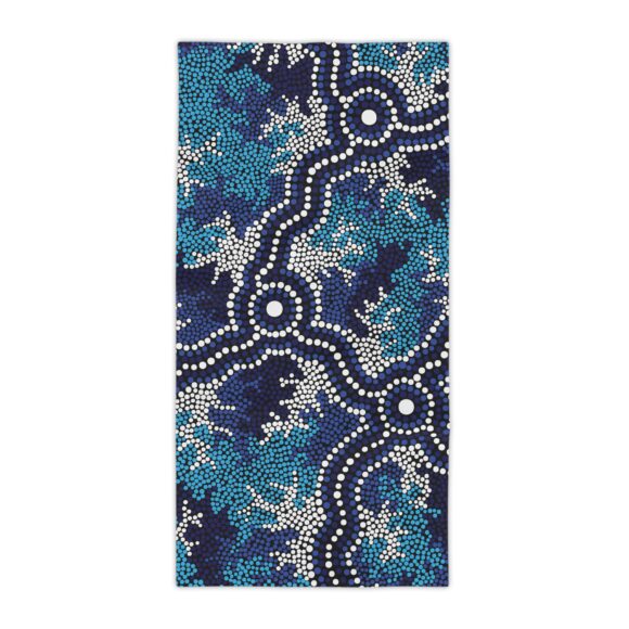 Vibrant Coral Reef Beach Towels – Wetland Dreaming Blue - Image 9