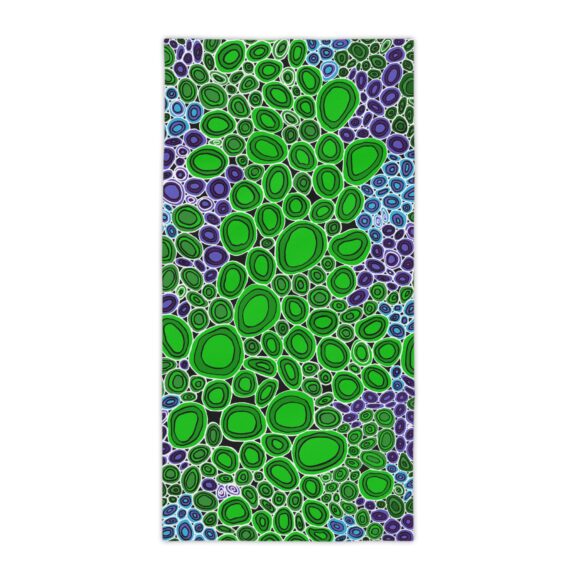 Vibrant Coral Reef Beach Towels – Rocks green - Image 9