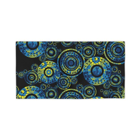 Vibrant Coral Reef Beach Towels – Paisley Circles - Image 6