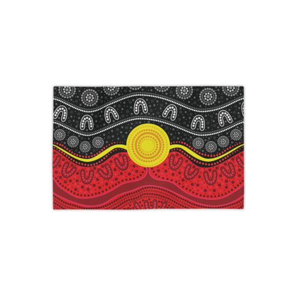 Vibrant Coral Reef Beach Towels –  Flag Sunset - Image 2