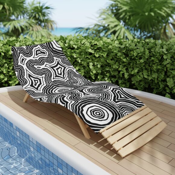 Vibrant Coral Reef Beach Towels – Pathways (b&w) - Image 12