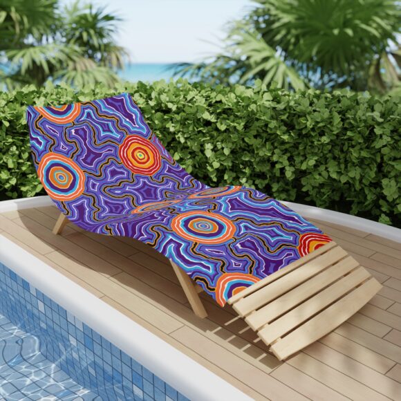 Vibrant Coral Reef Beach Towels – Pathways blues - Image 12