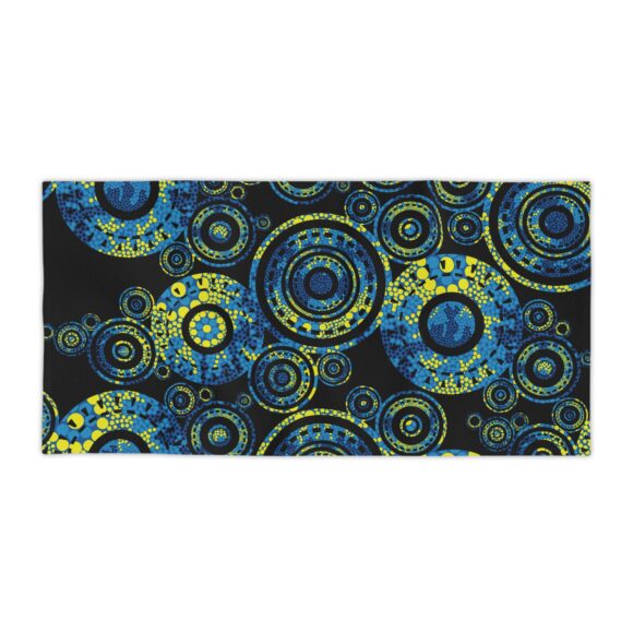 Vibrant Coral Reef Beach Towels – Paisley Circles - Image 10