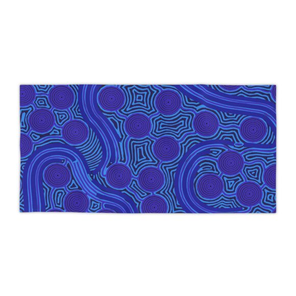 Vibrant Coral Reef Beach Towels – The Rivers around Us (blue) - Image 10