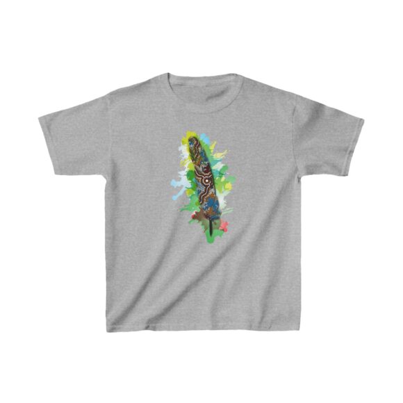 Kids Heavy Cotton Tee - Feather Wetlands - Image 5