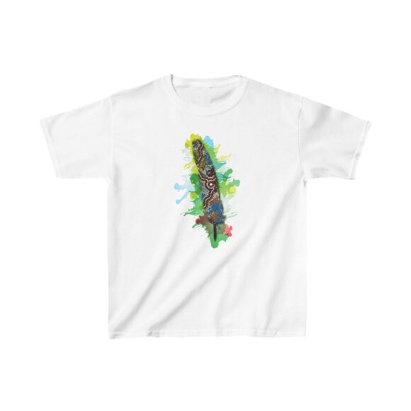 Kids Heavy Cotton Tee - Feather Wetlands - Image 3