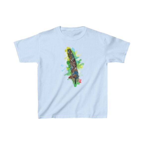 Kids Heavy Cotton Tee - Feather Wetlands - Image 7