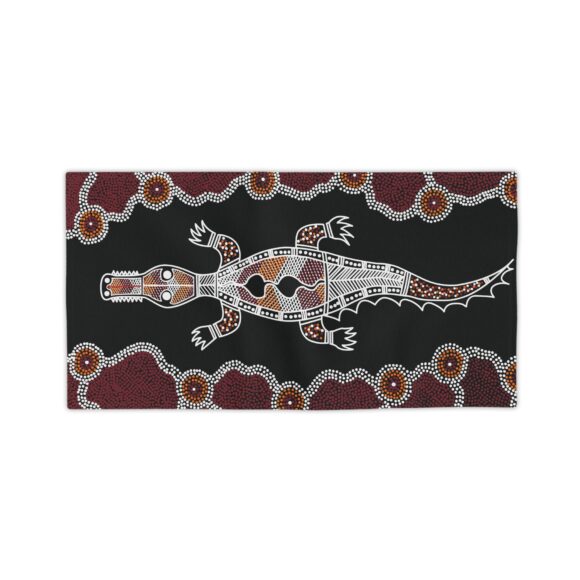 Vibrant Coral Reef Beach Towels – Crocodile - Image 6