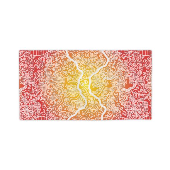 Vibrant Coral Reef Beach Towels – Wandering the Land (sunset) - Image 6