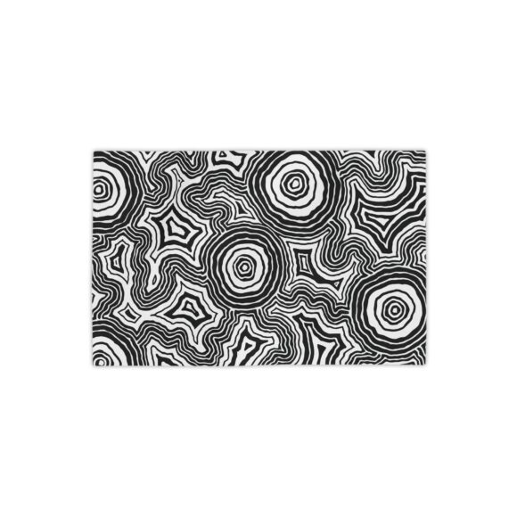 Vibrant Coral Reef Beach Towels – Pathways (b&w) - Image 2