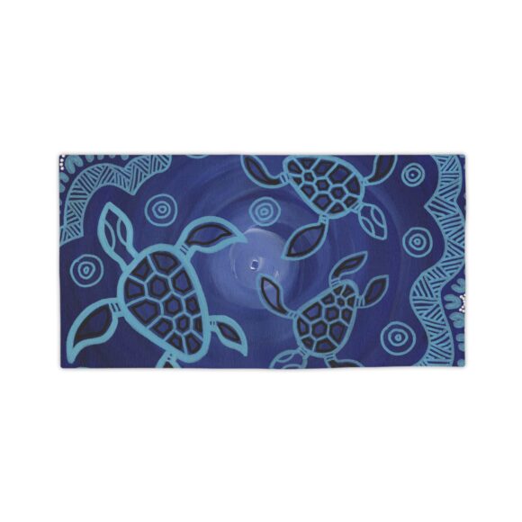 Vibrant Coral Reef Beach Towels – Sea Turtles 3 - Image 6