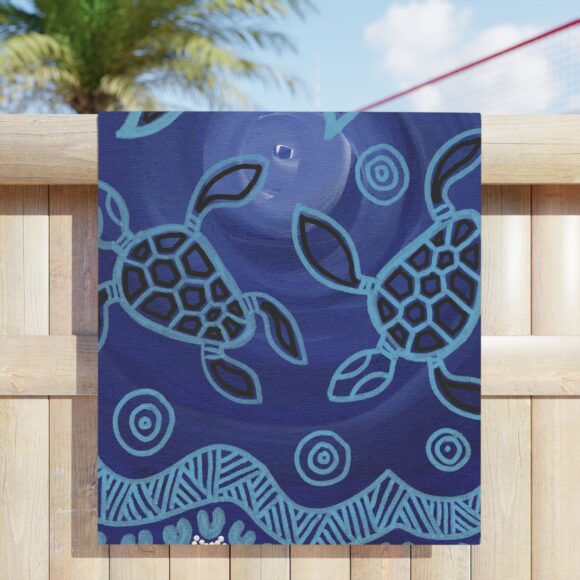 Vibrant Coral Reef Beach Towels – Sea Turtles 3 - Image 11