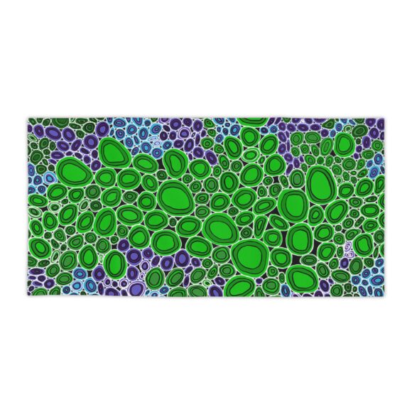 Vibrant Coral Reef Beach Towels – Rocks green - Image 10