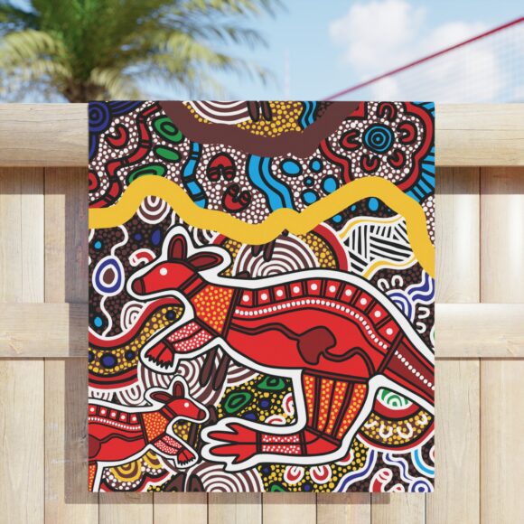 Vibrant Coral Reef Beach Towels – Kangaroo Dreaming - Image 11