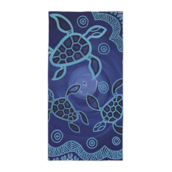 Vibrant Coral Reef Beach Towels – Sea Turtles 3 - Image 9