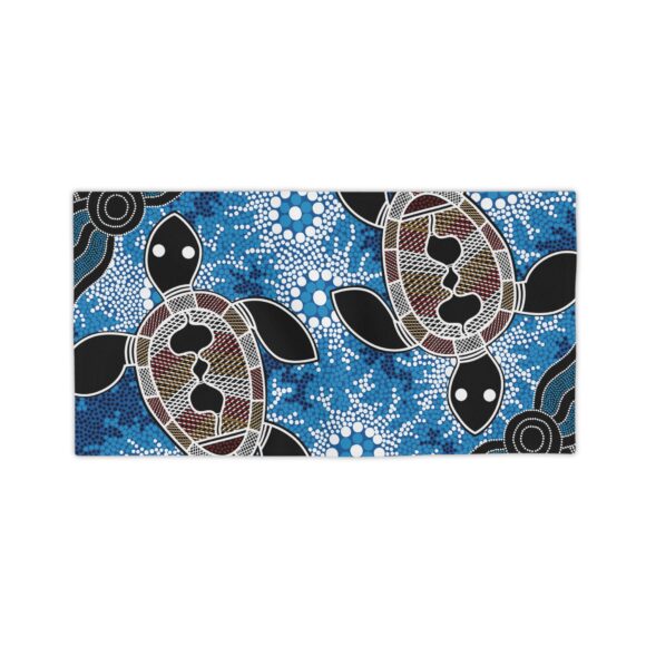 Vibrant Coral Reef Beach Towels – Sea Turtles - Image 6