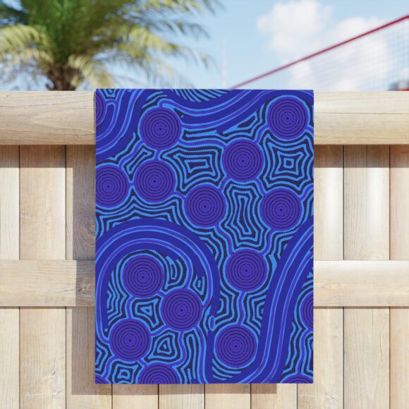 Vibrant Coral Reef Beach Towels – The Rivers around Us (blue) - Image 7