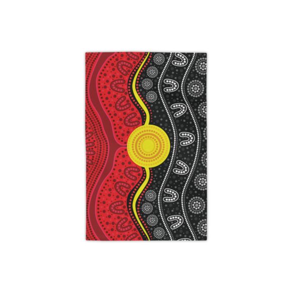 Vibrant Coral Reef Beach Towels –  Flag Sunset