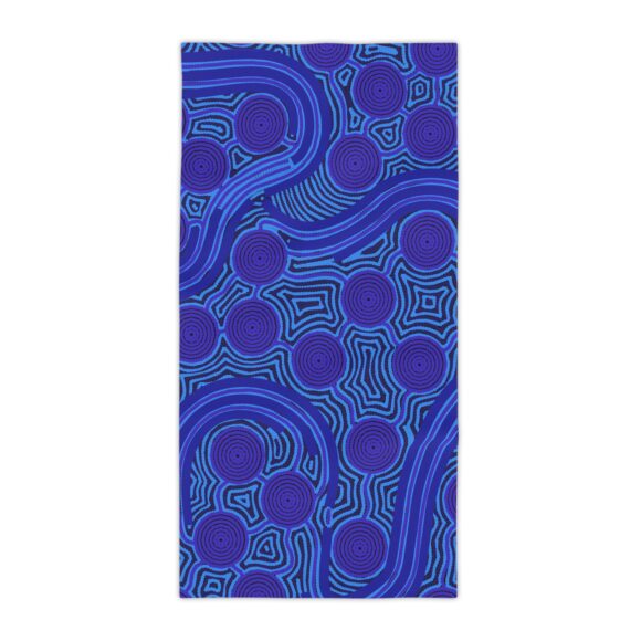 Vibrant Coral Reef Beach Towels – The Rivers around Us (blue) - Image 9