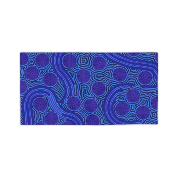 Vibrant Coral Reef Beach Towels – The Rivers around Us (blue) - Image 6