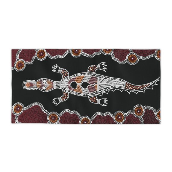 Vibrant Coral Reef Beach Towels – Crocodile - Image 10