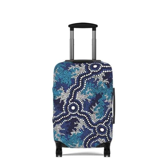 Luggage Cover - Wetland Dreaming blue