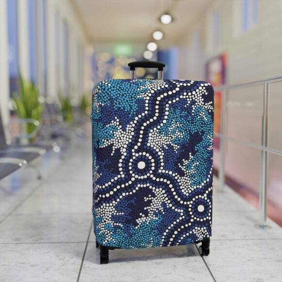 Luggage Cover - Wetland Dreaming blue - Image 11